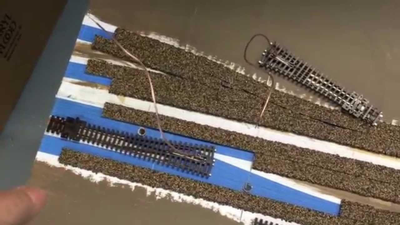 Preparing turnouts and Installing Cork Roadbed