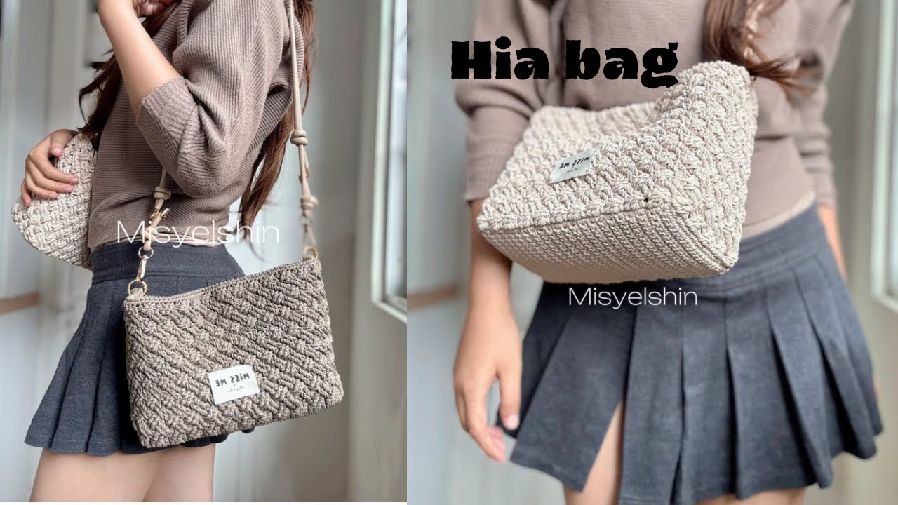 Hia Crochet bag Celtic weave stitch by misyelshin 