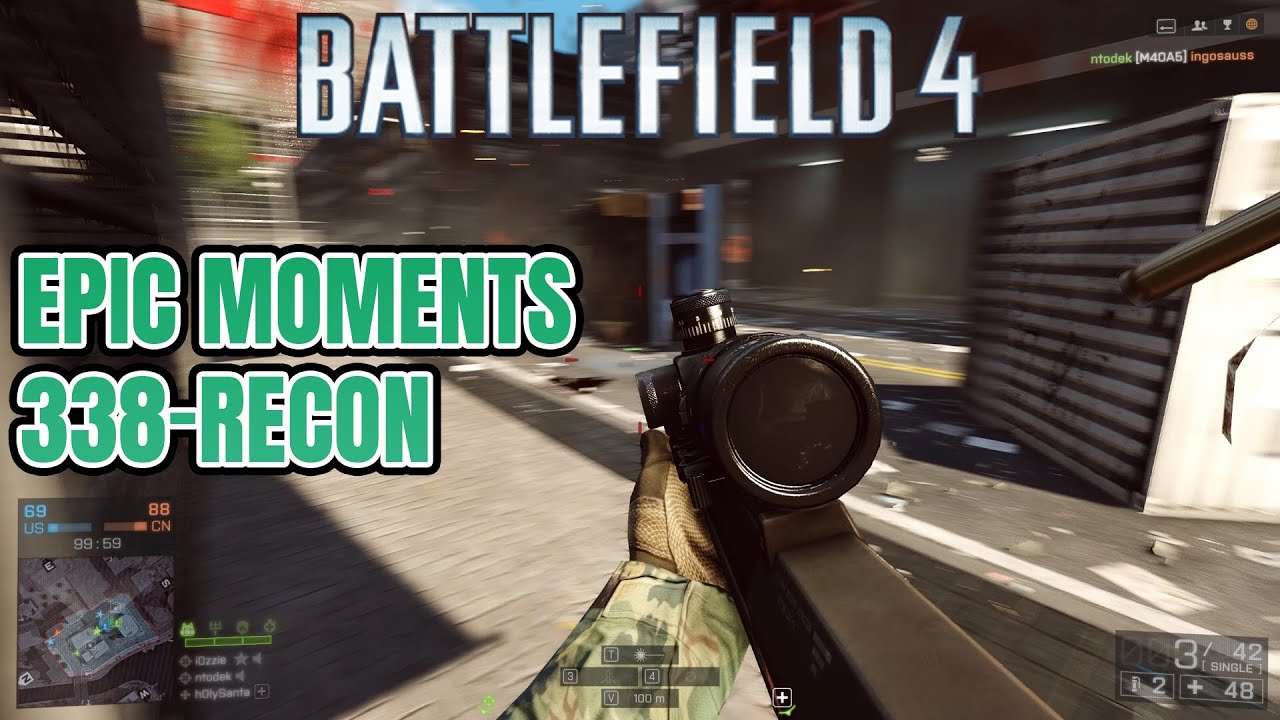 Battlefield 4: Sniper 338-RECON Gameplay (No Commentary)