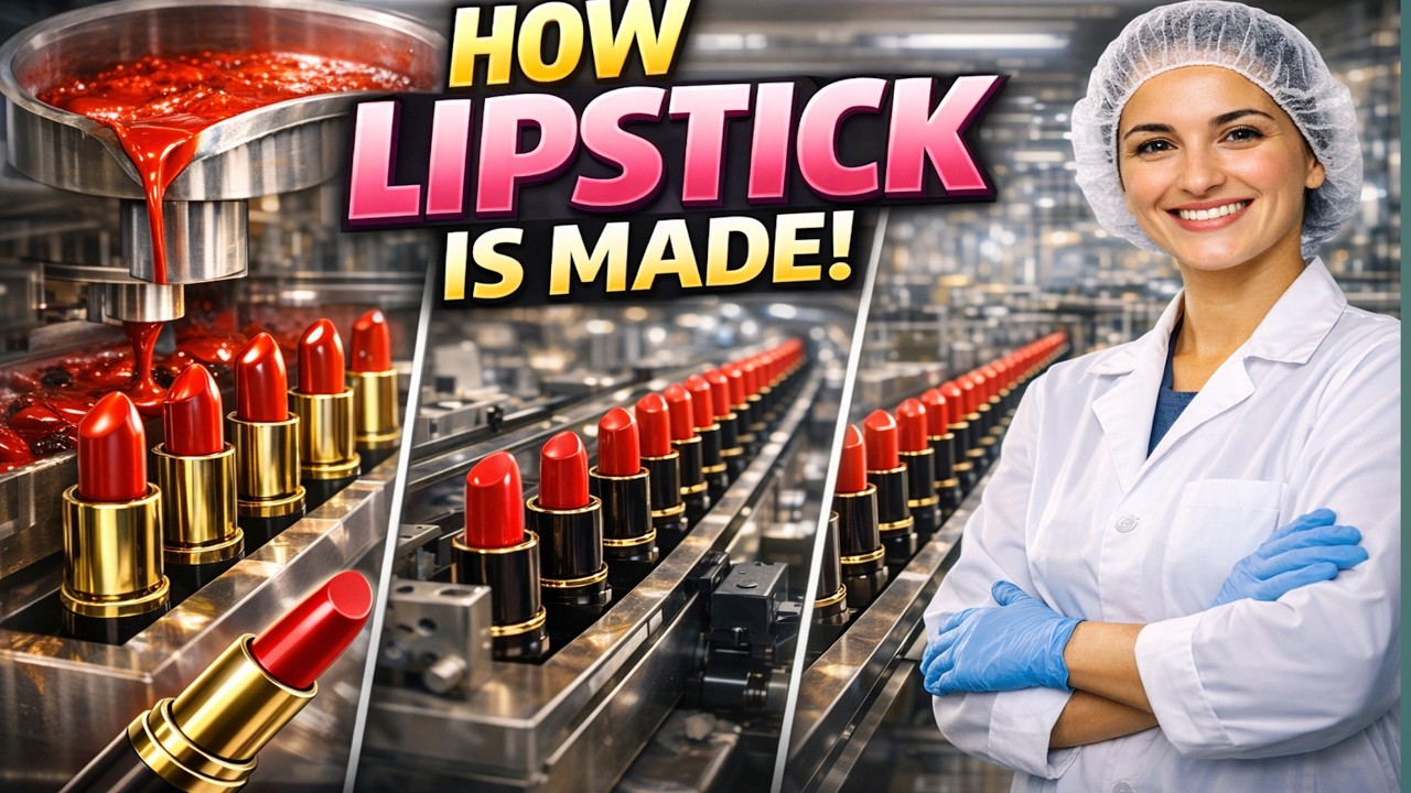 How Lipstick Is Made Inside Factory | Lipstick Manufacturing Process Step by Step