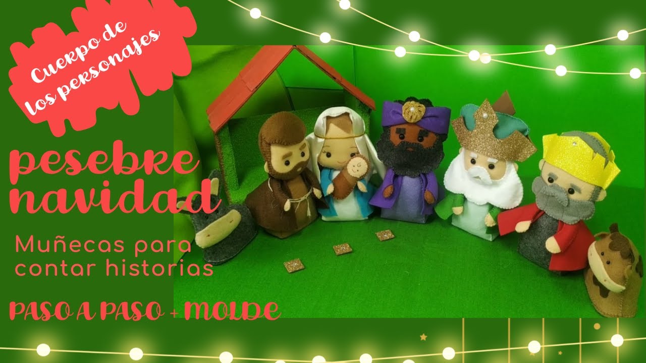 Tutorial Pesebre, sagrada familia final- Fácil DIY - handmade -#MoldesGratis #adornonavidad