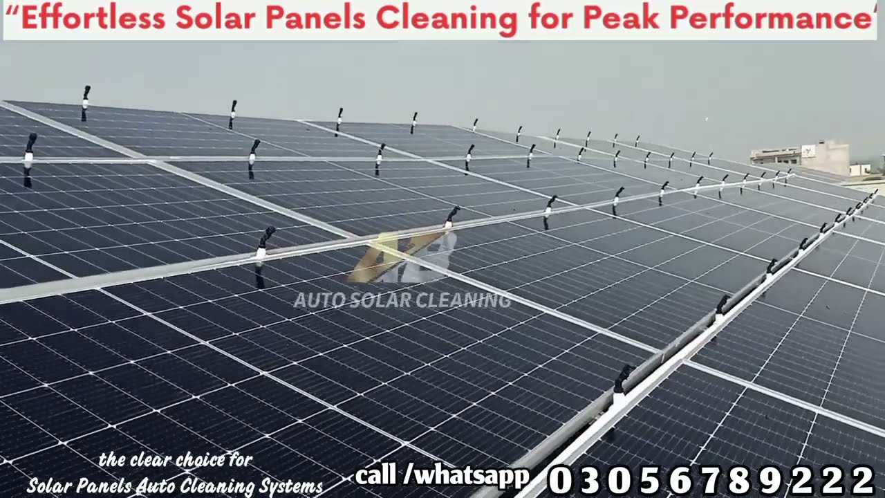 Automatic Solar Panels Cleaning system | full installation HD video| first time in pakistan.