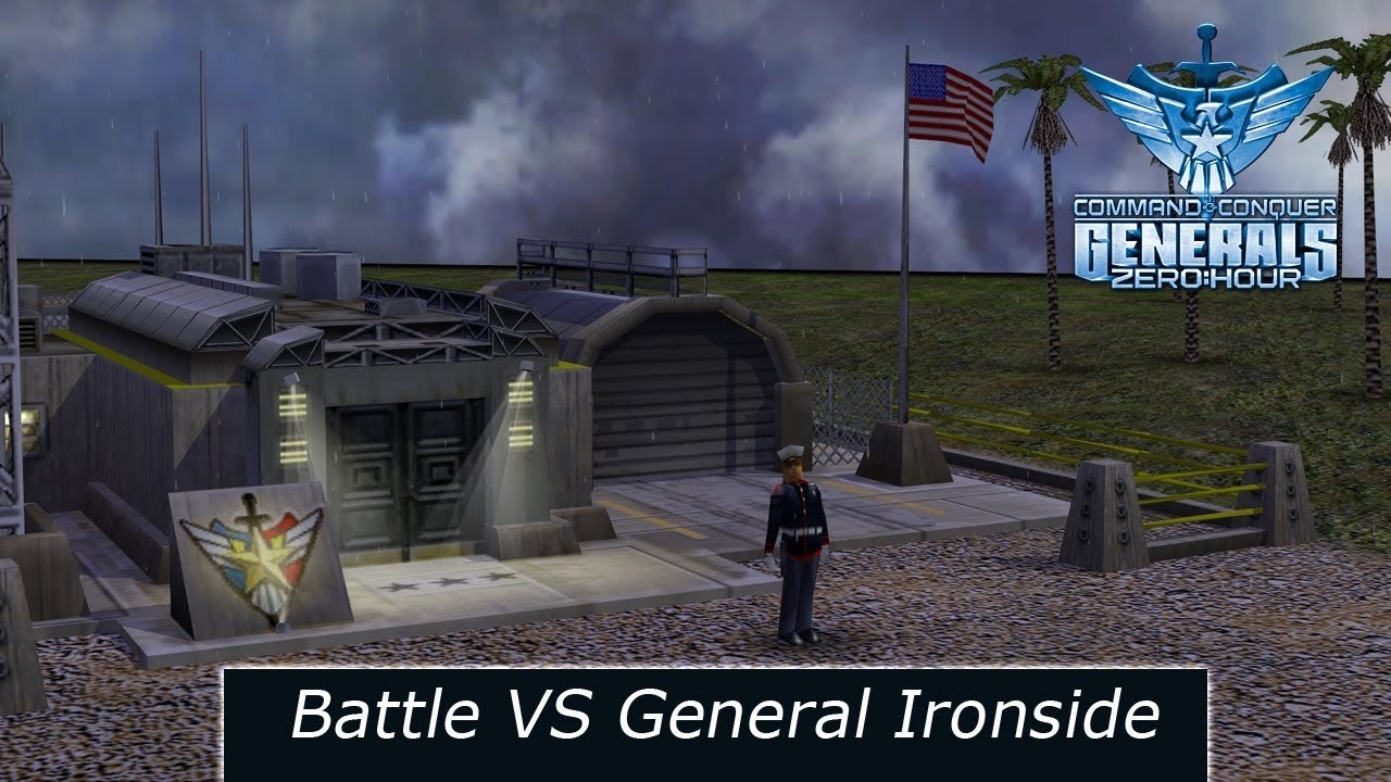 [C&C Zero Hour] CO-OP VS General Ironside( USA Boss General ) [Medium Difficulty] Part 1