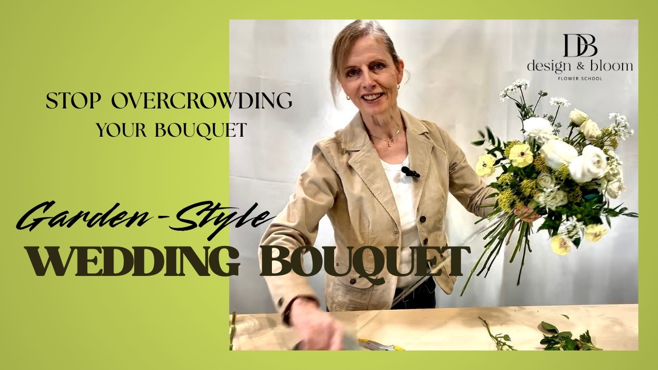 Garden Style Wedding Bouquet. Step-by step tutorial.