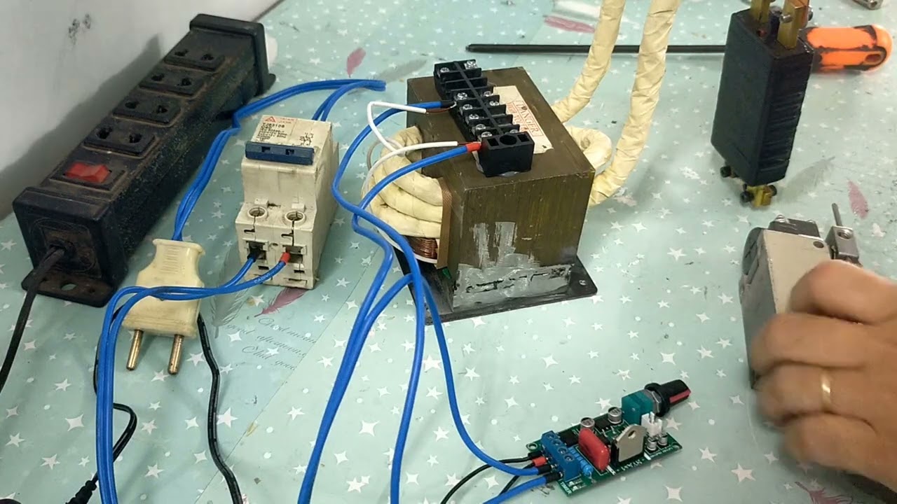 TỰ LÀM MÁY HÀN CELL PIN TỪ BIẾN ÁP LÒ VI SÓNG P5 HOÀN THIỆN VÀ TEST MÁY