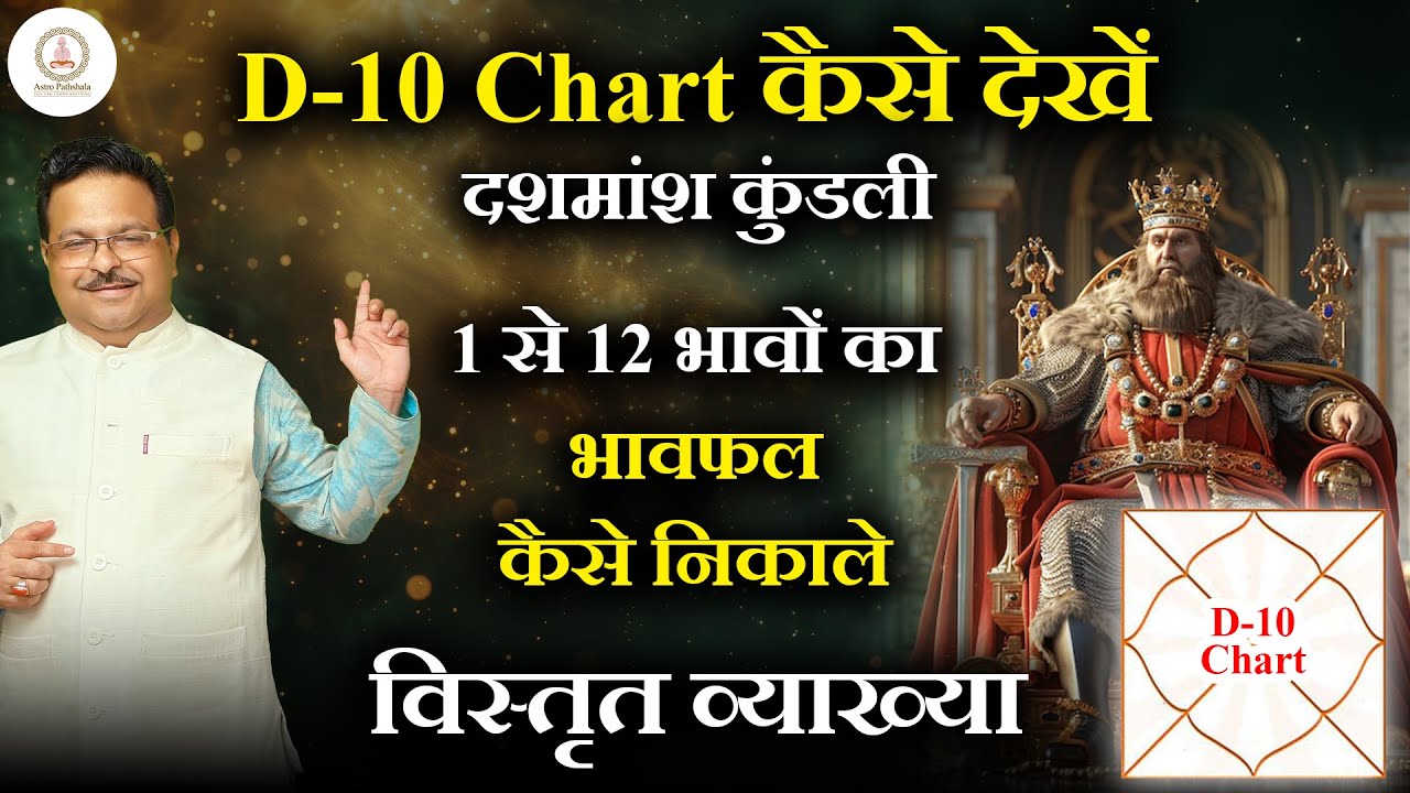 D-10 Chart कैसे देखें | 1 से 12 भावों का भावफल कैसे निकाले | दशमांश कुंडली | विस्तृत व्याख्या