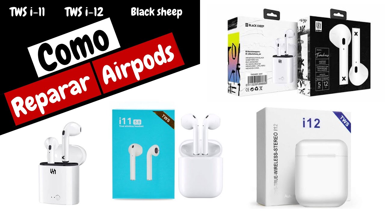 ✅COMO REPARAR (TWS I11 , TWS i12, black sheep tweakers) ⚠️resetear no carga⚠️ solo se escucha uno 🔇