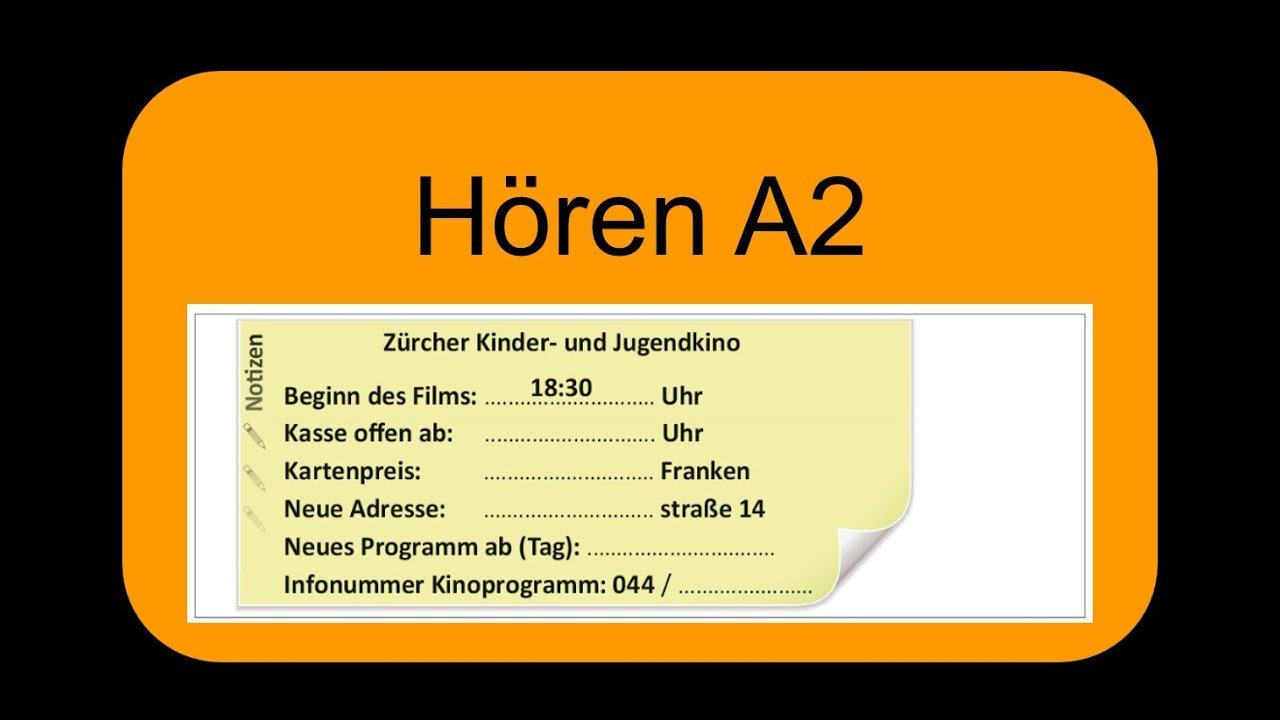 Examen ÖSD KID A2 Hören | German Listening Exam ÖSD A2