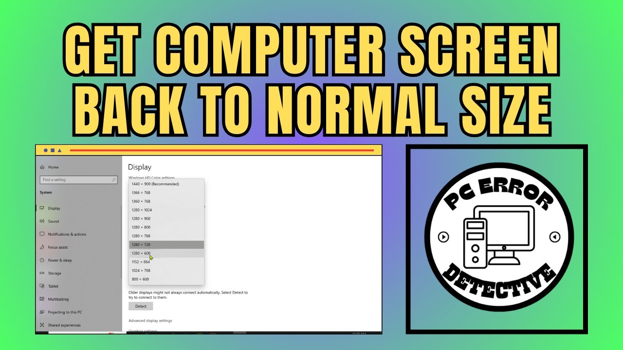 How to Get Computer Screen Back to Normal Size - (2025)