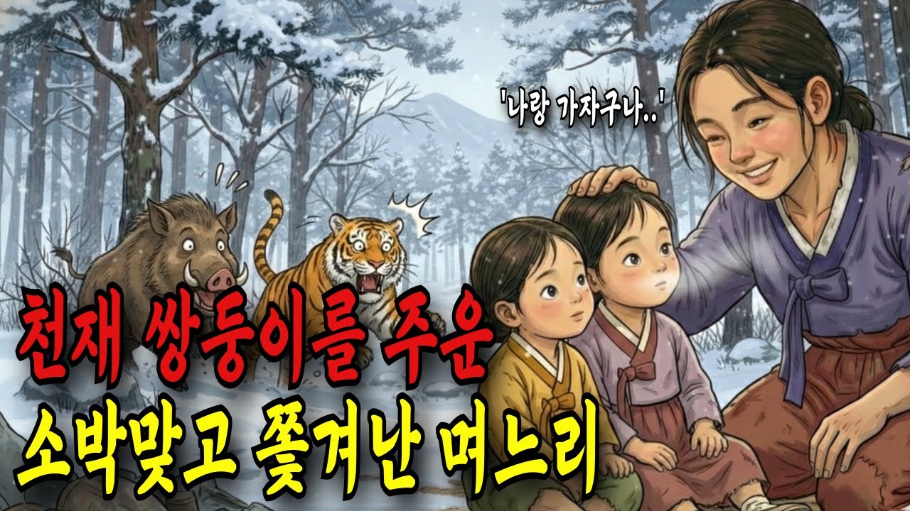애를 낳지못해 소박맞고 쫓겨난 막내 며느리는 산 속을 헤매다 천재 쌍둥이 아기를 거두고 키우는데, 그 아이의 정체는?ㅣ옛날이야기ㅣ야담ㅣ전설ㅣ민담ㅣ설화ㅣ오디오북