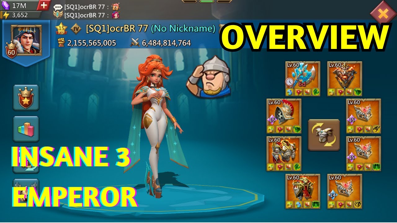 ocrBR 77 INSANE ACCOUNT OVERVIEW  - Lords Mobile