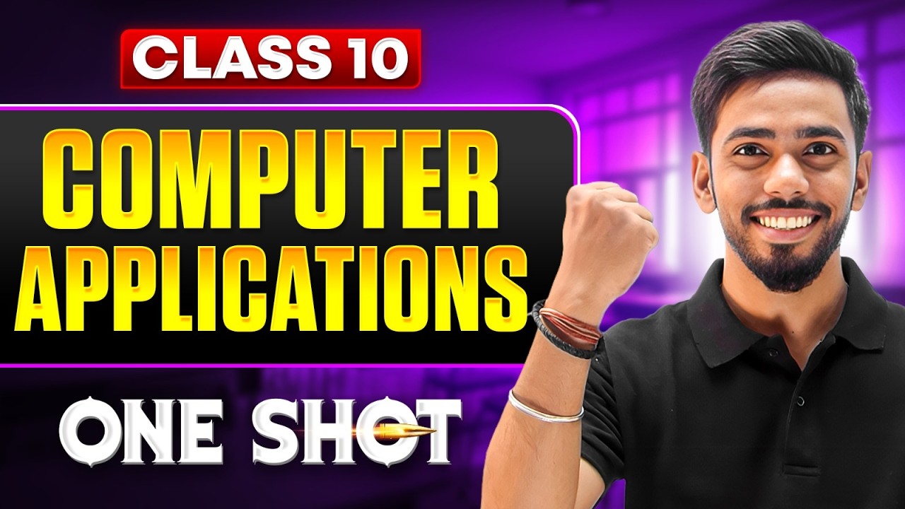 Class 10 - Complete Computer Application in One Video 🔥 | CBSE Board Exam 2026 | Prateik Sir