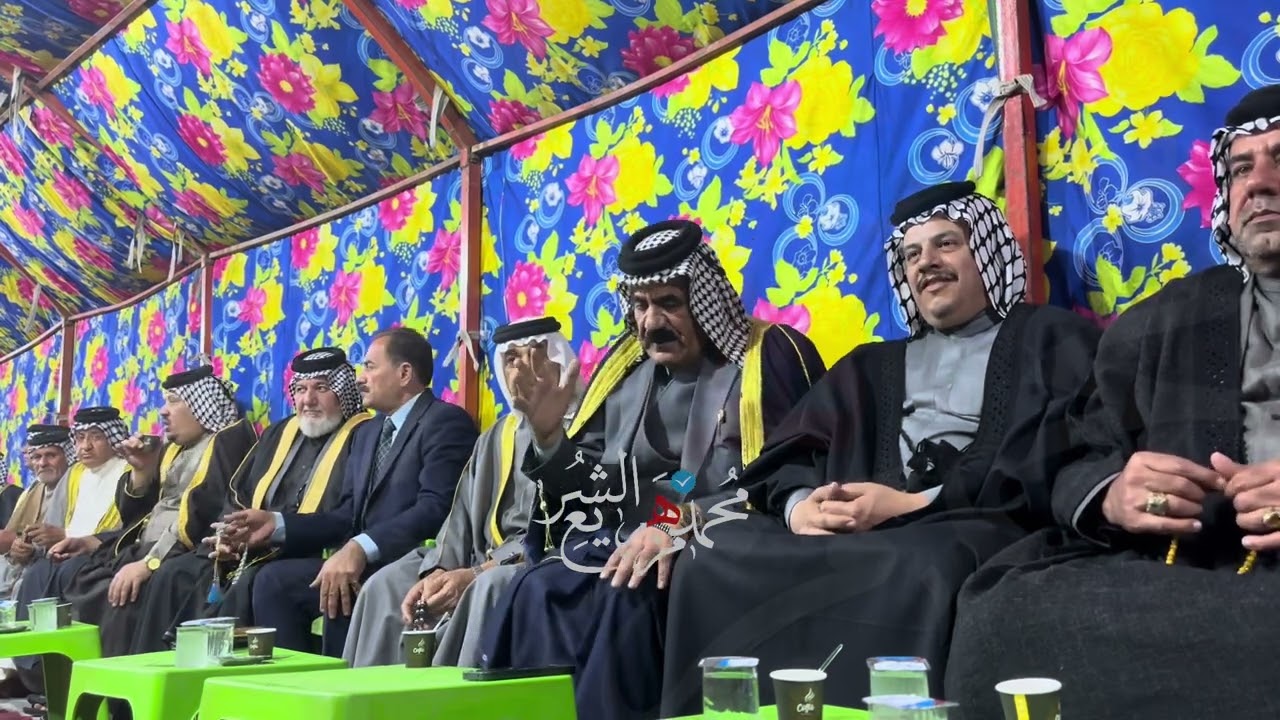 قبيلة البومحمد تحويلة عشيرة البومطير على عشيرة العمشان بحضور الشيخ سعد مجيد الخليفة والشيوخ والوجهاء