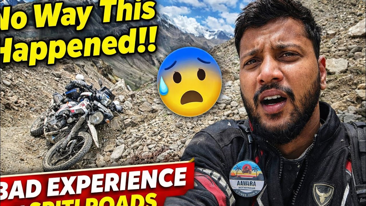 BAD EXPERIENCE ON SPITI ROADS | GOA TO LADAKH | BIKE CRASHED