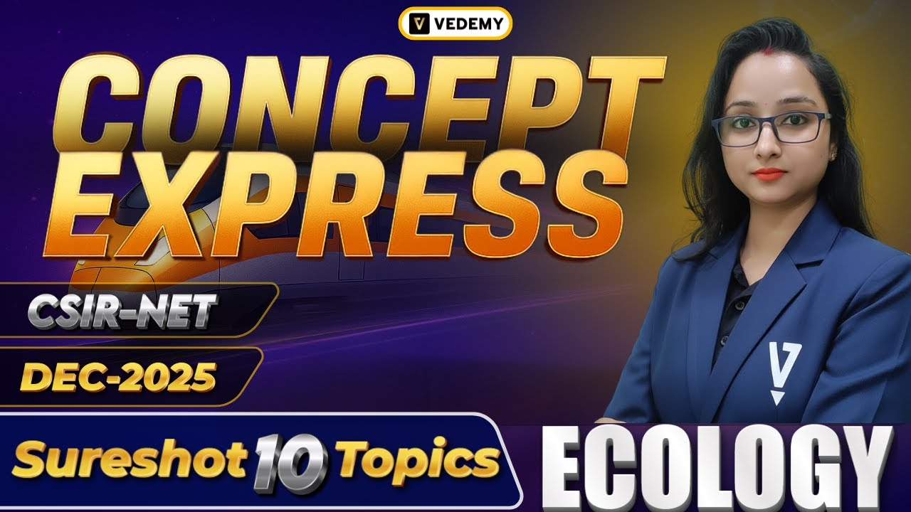 Concept Express | Unit-10 | Ecology | CSIR NET Dec 2025 | Jyoti Kumari | Vedemy |