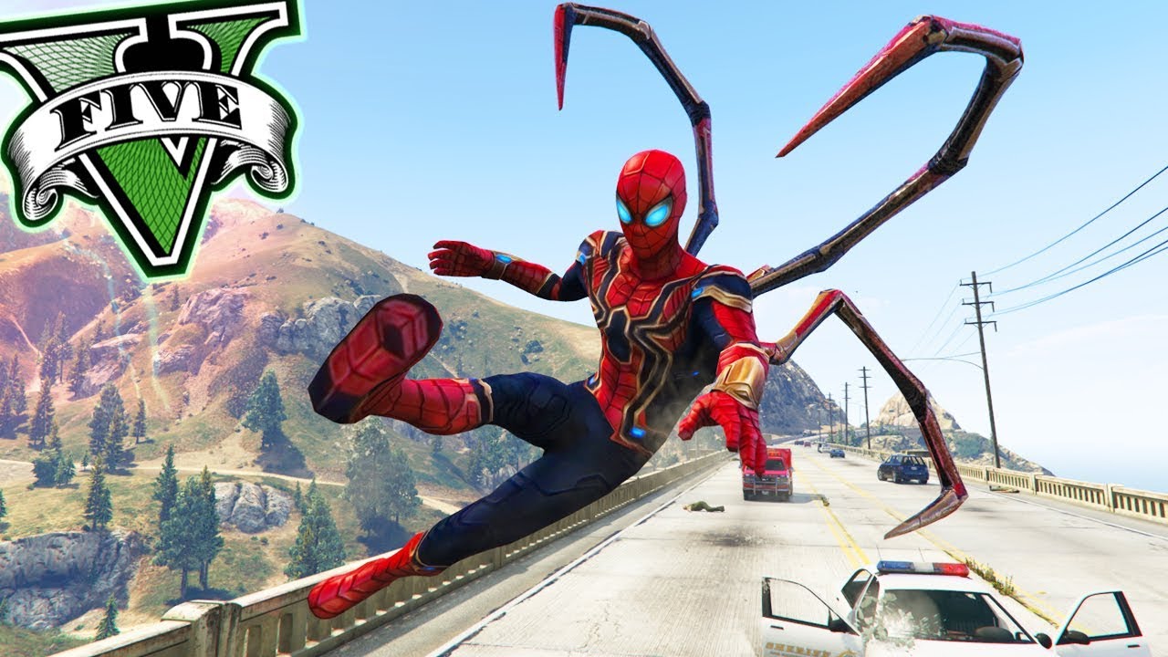 GTA V - MODS - O ULTIMATE ARANHA DE FERRO!