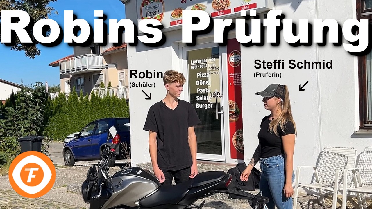 Prüferin bei Robins Motorradprüfung, Kl  A1, #freyfahren #fahrprüfung #motorrad