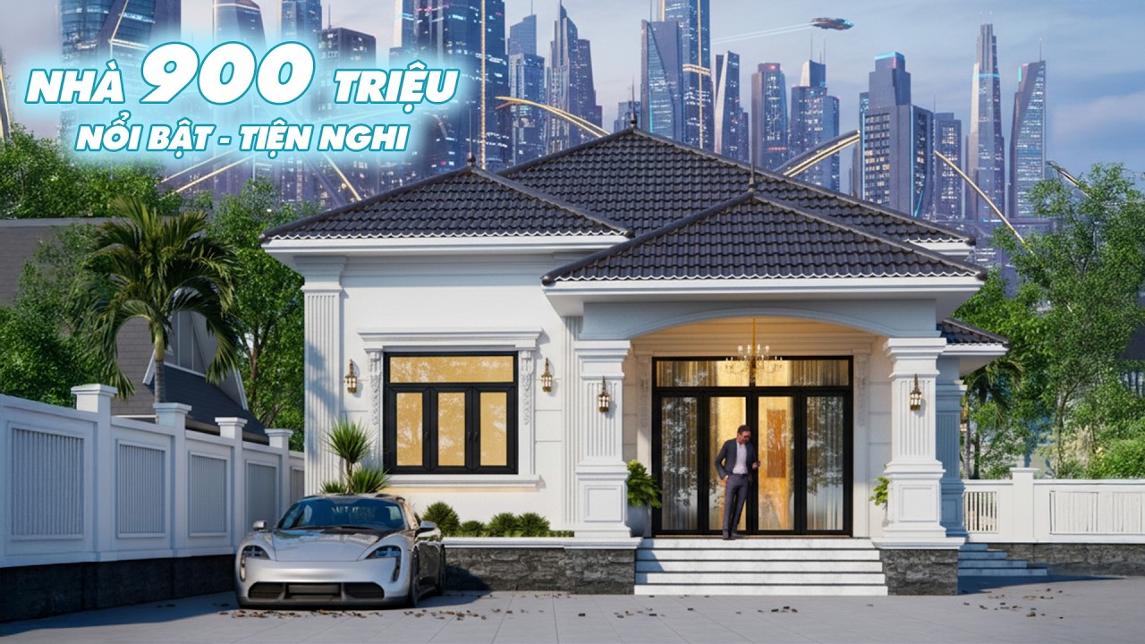Ngôi nhà vườn Tân Cổ Điển với thiết kế nổi bật, không gian thông thoáng giá hơn 900 triệu | MN04426