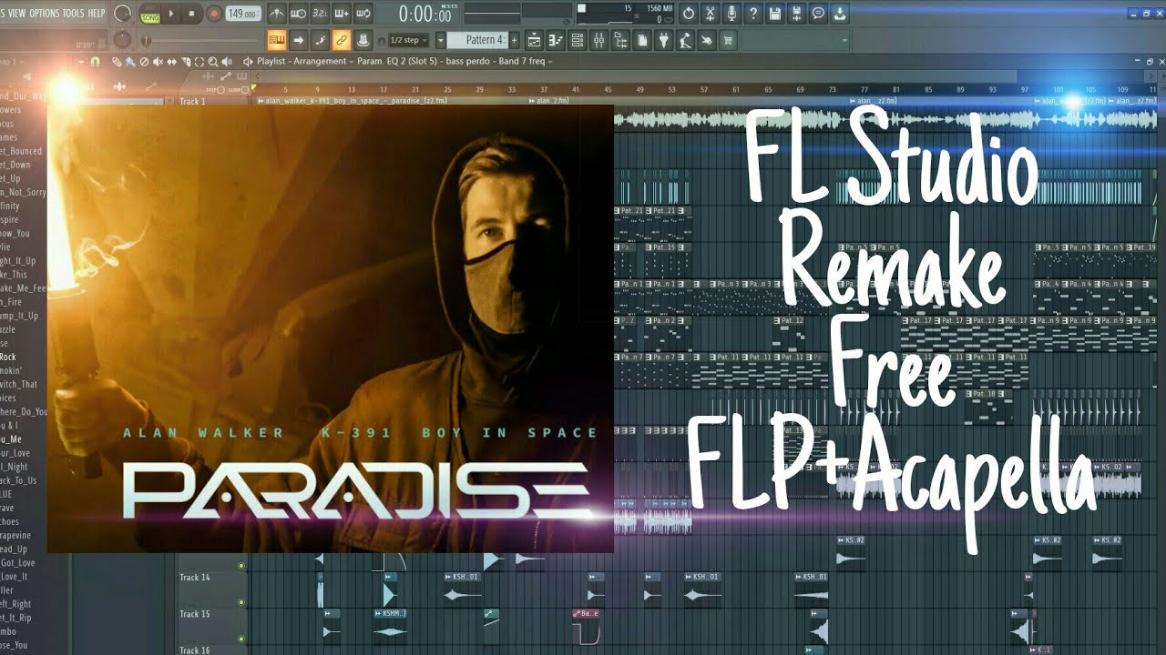 Alan Walker, K391, Boy in Space - Paradise (FL Studio Remake) + FLP , Acapella