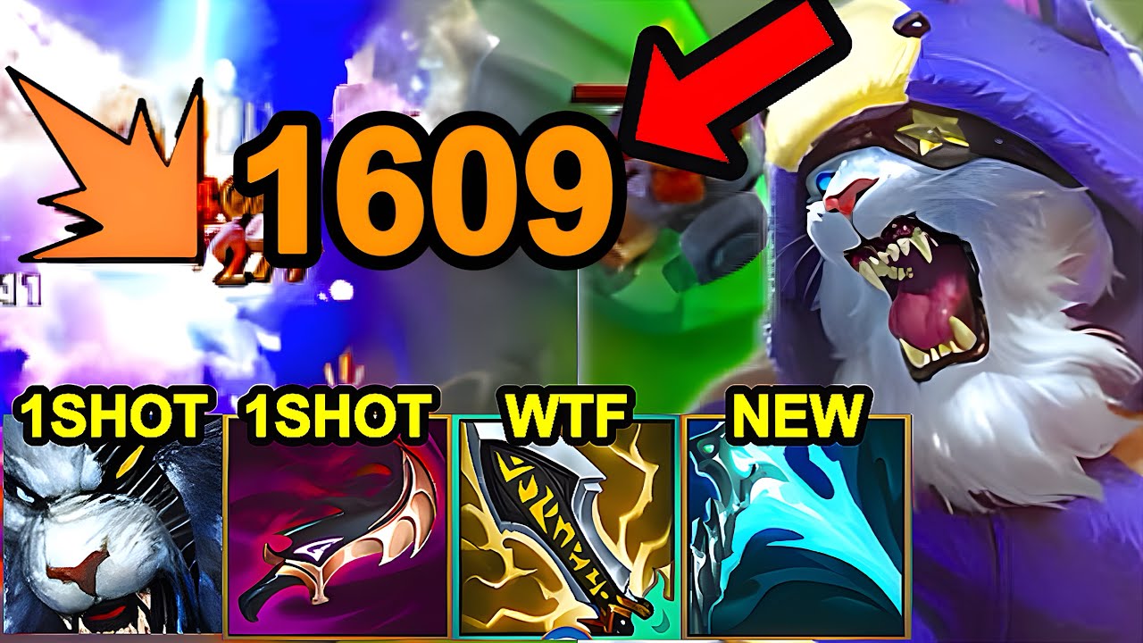 Wild Rift China Rengar Jungle - Real One Shot Carry Build Runes - Insane Burst Damage