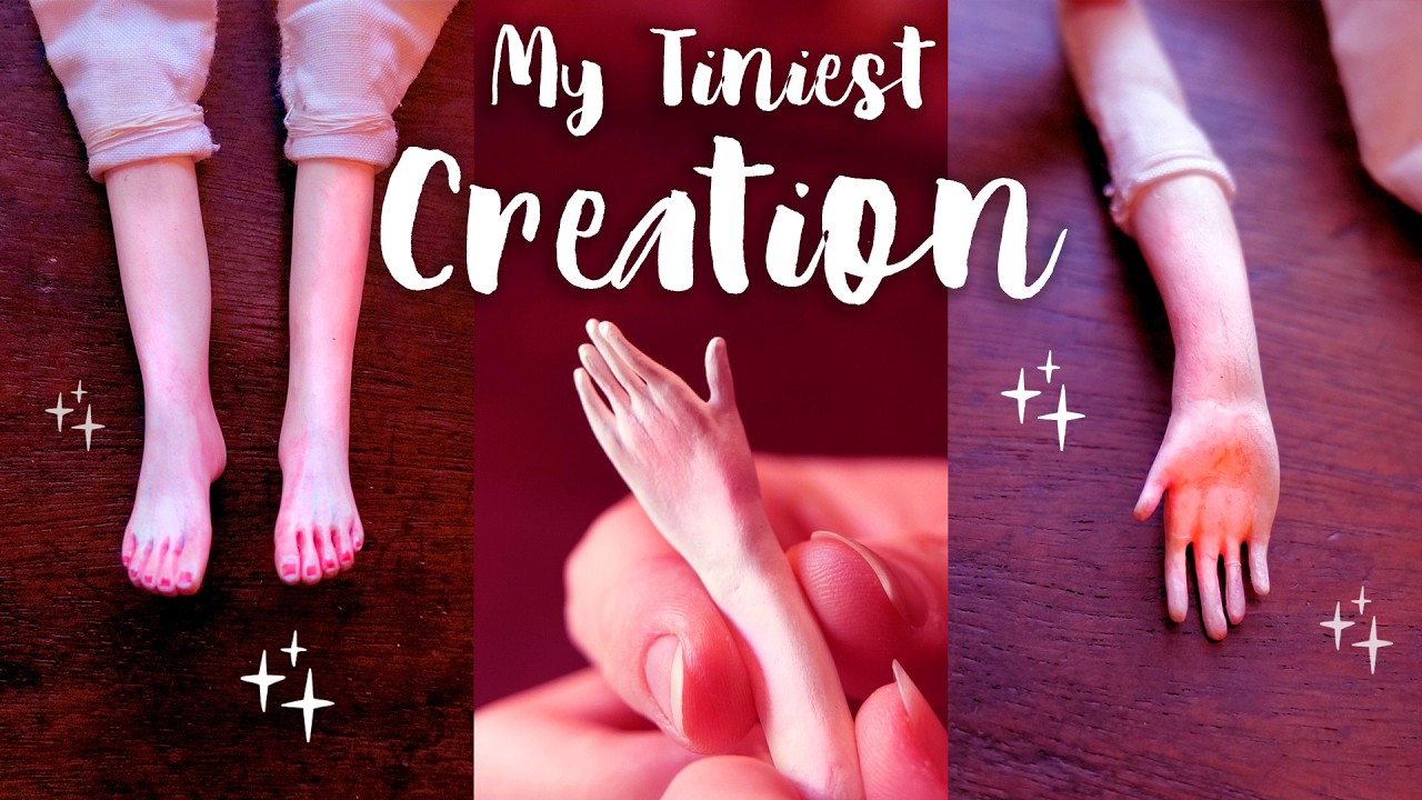 I'm Sculpting Tiny Hands and Feet for My Art Doll! 🎀