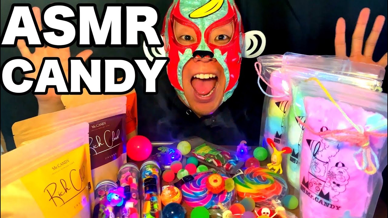 【ASMR】CANDY PARTY‼︎ かわいいアメをたくさん食べてマチョモンキャンディをつくるよ！
