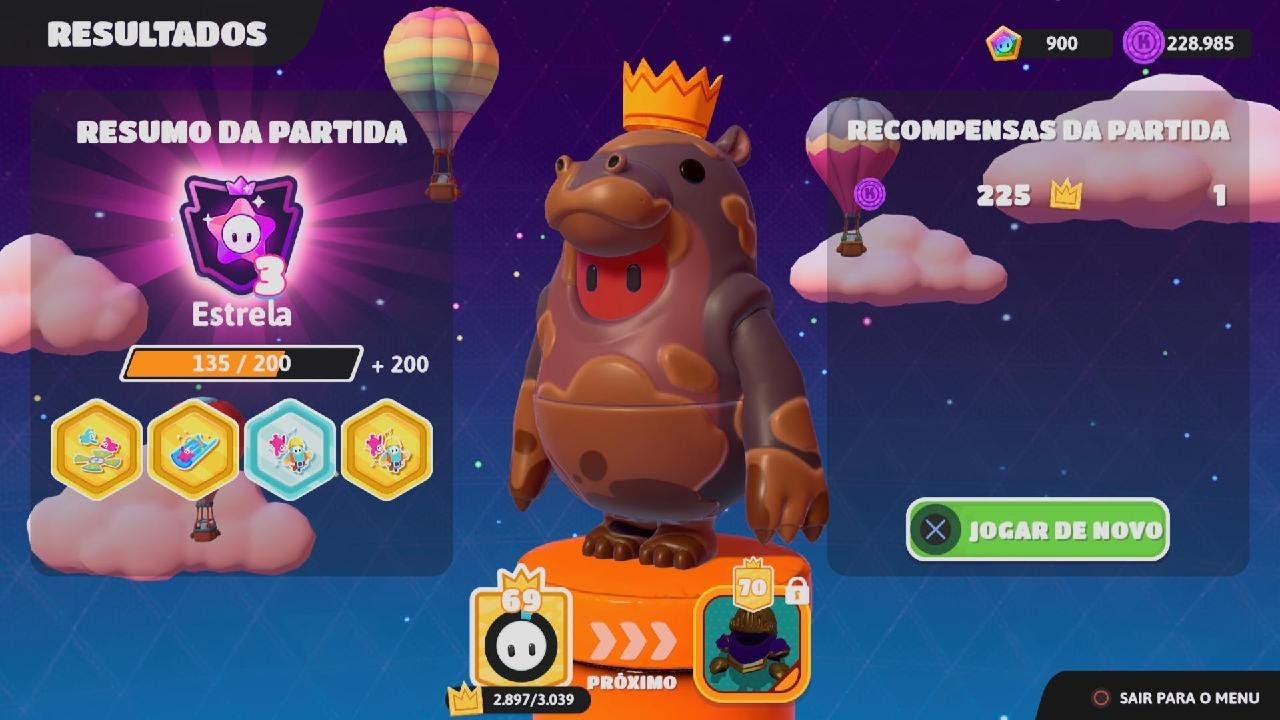 Bebê hipopótamo enlameado #14 👑 (rank C6) Fall Guys