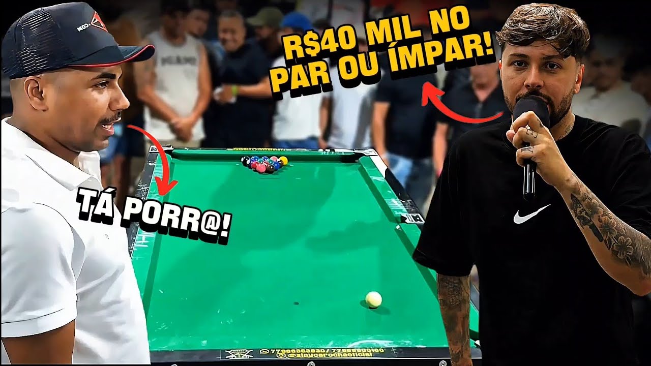 R$40 MIL🔥😨 - MAYCON DE TEIXEIRA X FELIPINHO - O ONÇA PRETA E SUA HEGEMONIA EM JOGO! #sinuca 