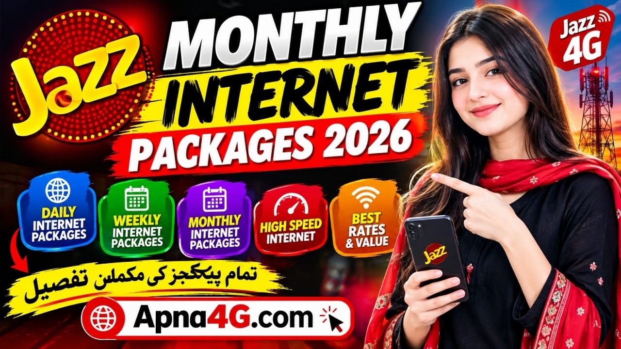 Jazz Monthly Internet Packages 2026 📱🔥