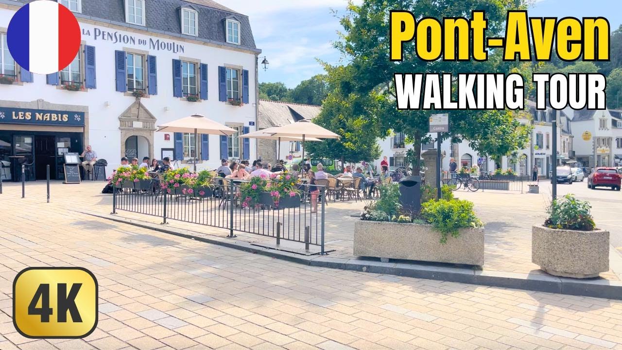 Pont-Aven, France Walking Tour | 4k Walking Tour