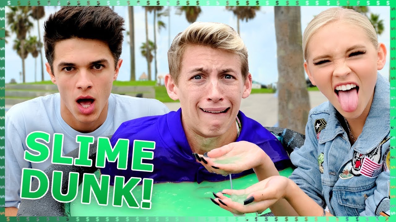 SLIME DUNK CHALLENGE | Do It For The Dough w/ Brent Rivera & Light as a Feather Cast