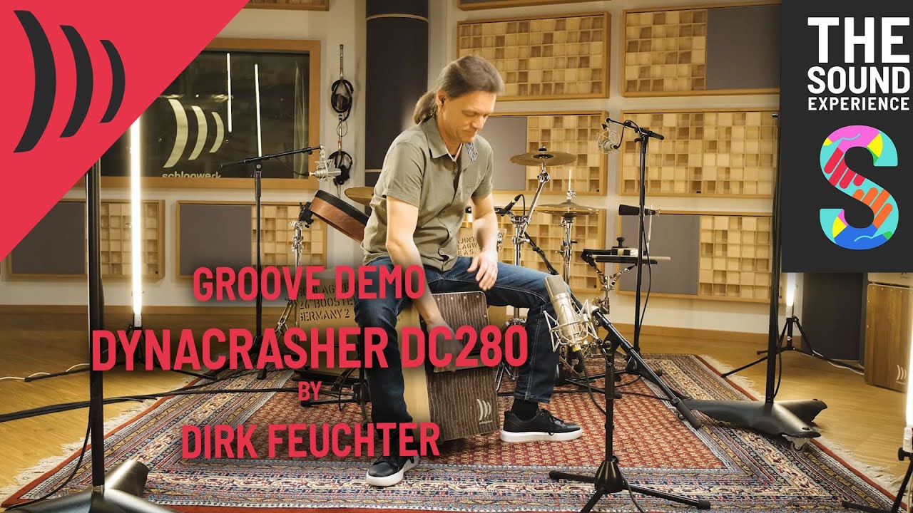 Dyna Crasher - Groove Demo DC280 CAJON Add On - on playing surface and sidewall I Percussion