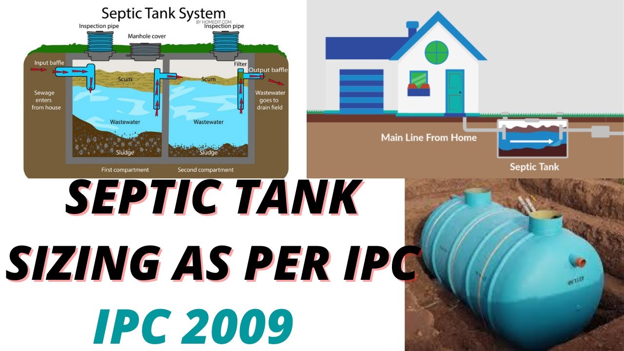 SEPTIC TANK SIZING II AS PER IPC 2009 II INTERNATIONAL PLUMBING CODE 2009 II DRAIANGE SYTEM II
