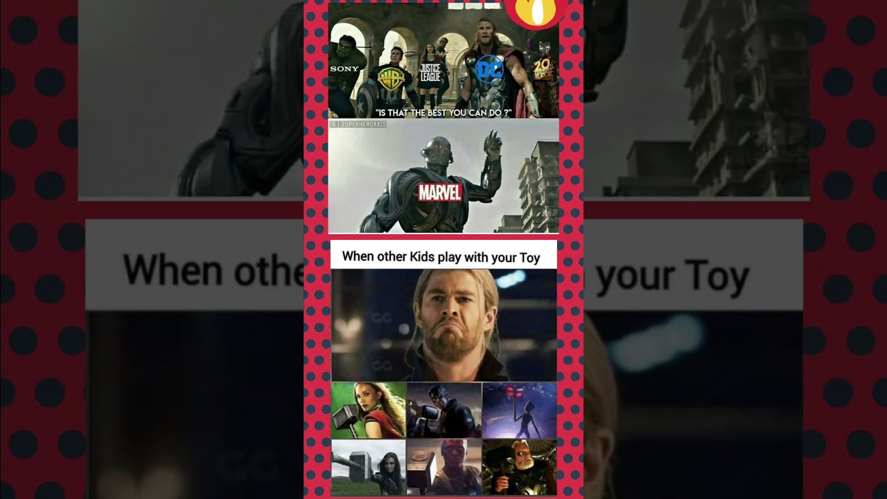 Marvel vs DC Meme | Thor&rsquo;s Hammer & The Ultimate Rivalry 😂⚡ #funnymemes #trending #funnymemes