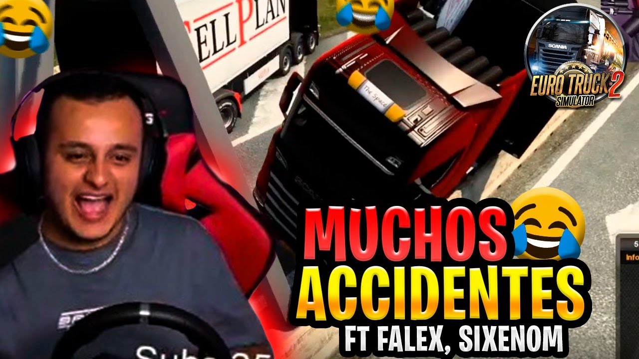 DOBLE REMOLQUE LLENO DE ACCIDENTES | ETS 2 ONLINE FT: FALEX  - SIXENOM