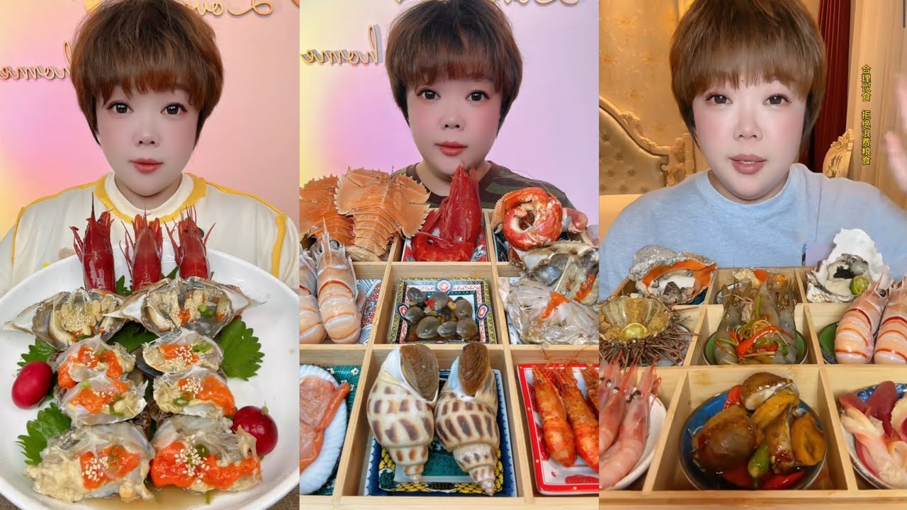 Eat shrimp 🦐🦐🦐 oysters Seafood  shrimp🦞 eggs shrimp 🦐#lopster #seafood #chinesefood,