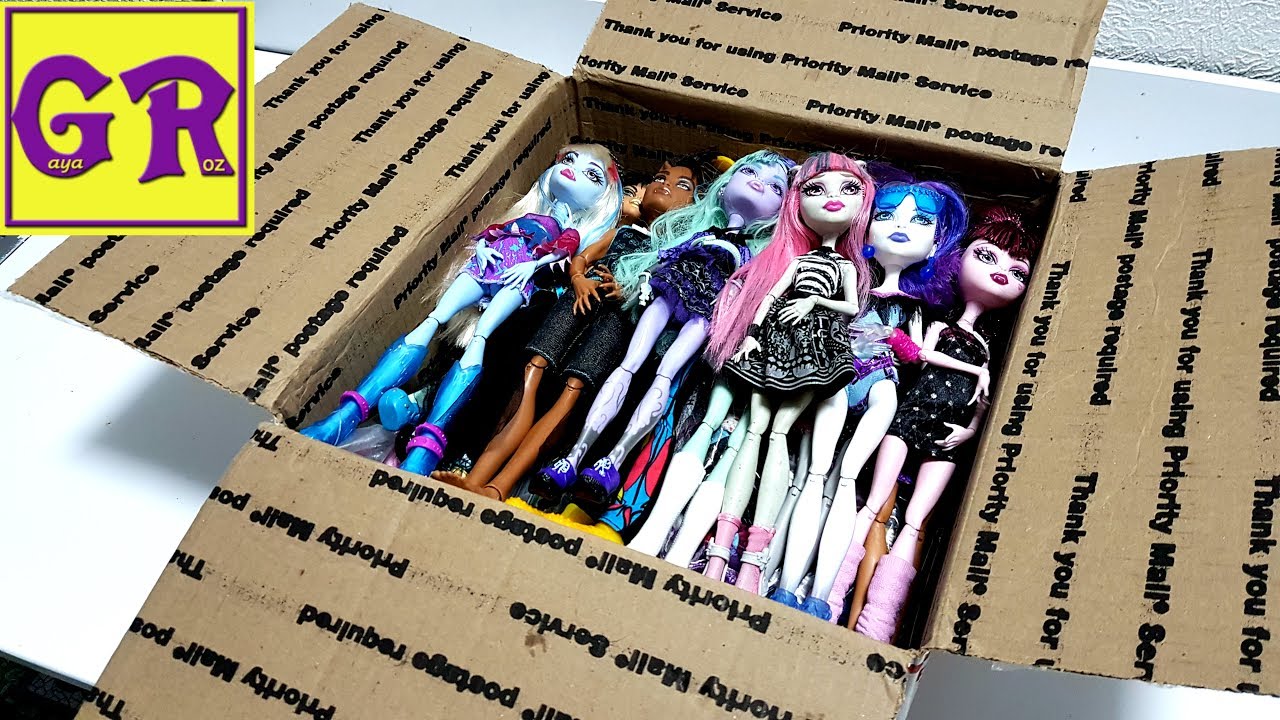 Куклы МОНСТЕР ХАЙ - посылка из Америки с куклами Monster high ТОРА В ПРОЛЁТЕ ее в коробке нет
