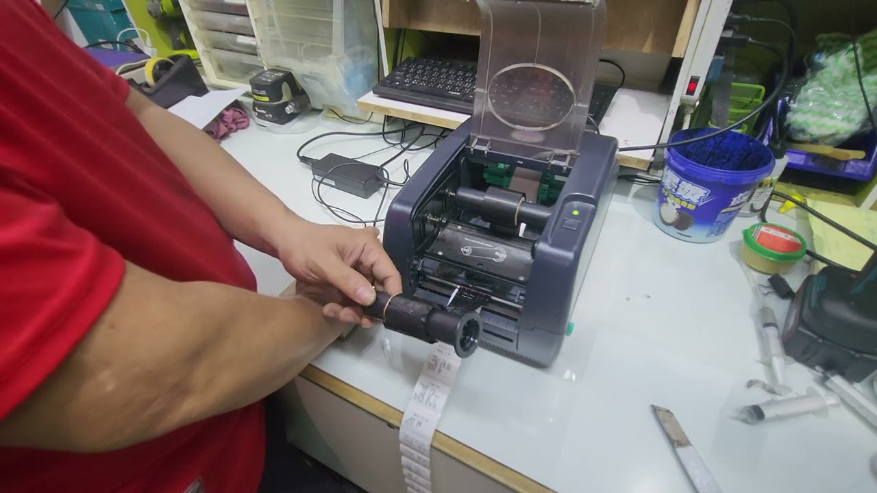 【檢修紀錄】TSC TTP-345 碳帶不回捲 檢測維修過程 #01 初步評估應該是碳帶回捲馬達損壞 20251013