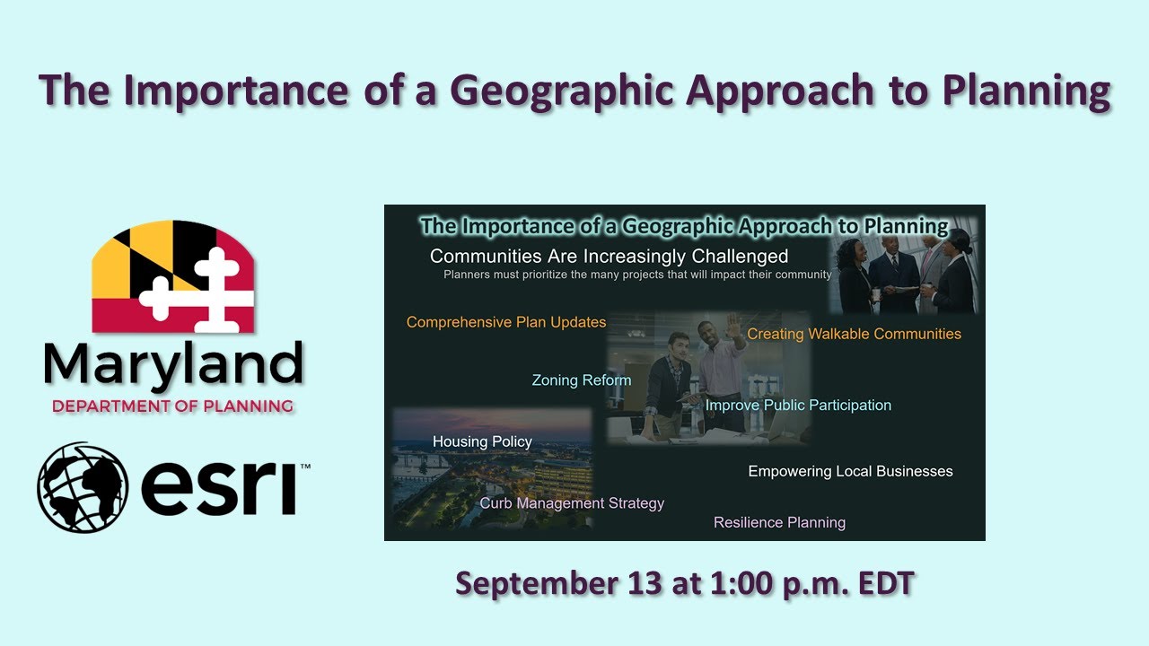 The Importance of a Geographic Approach to Planning (Session 1)