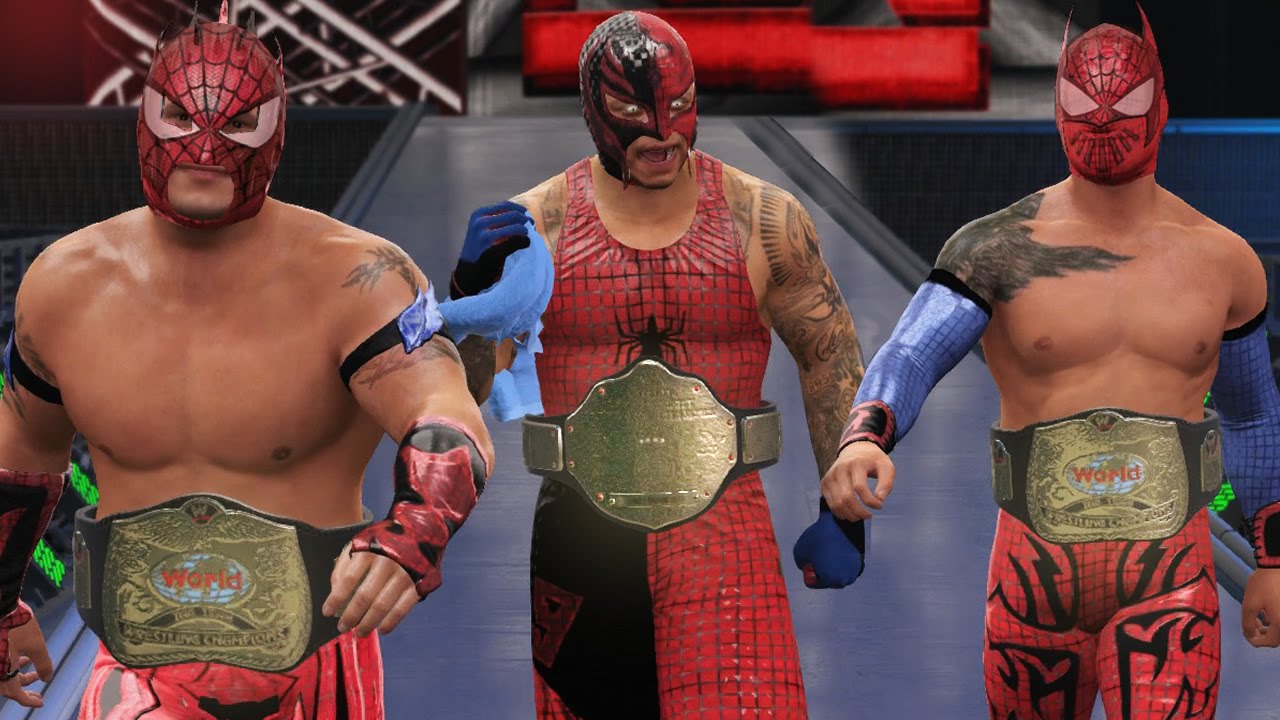 WWE 2K16 Mods - Super Lucha Dragons - Rey Mysterio, Kalisto & Sin Cara Spiderman Attires Mod
