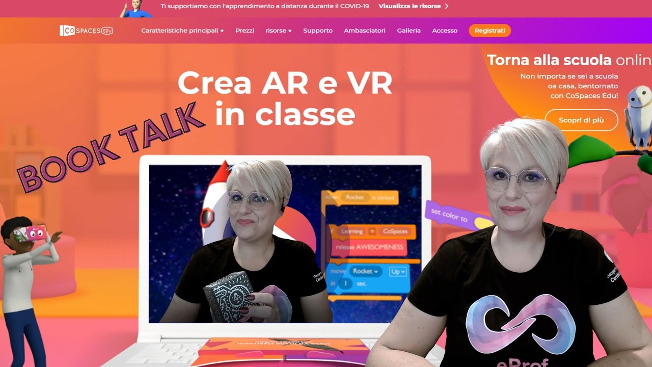Book Talk con Cospaces Edu e il Merge Cube #realtàvirtuale #realtàaumentata