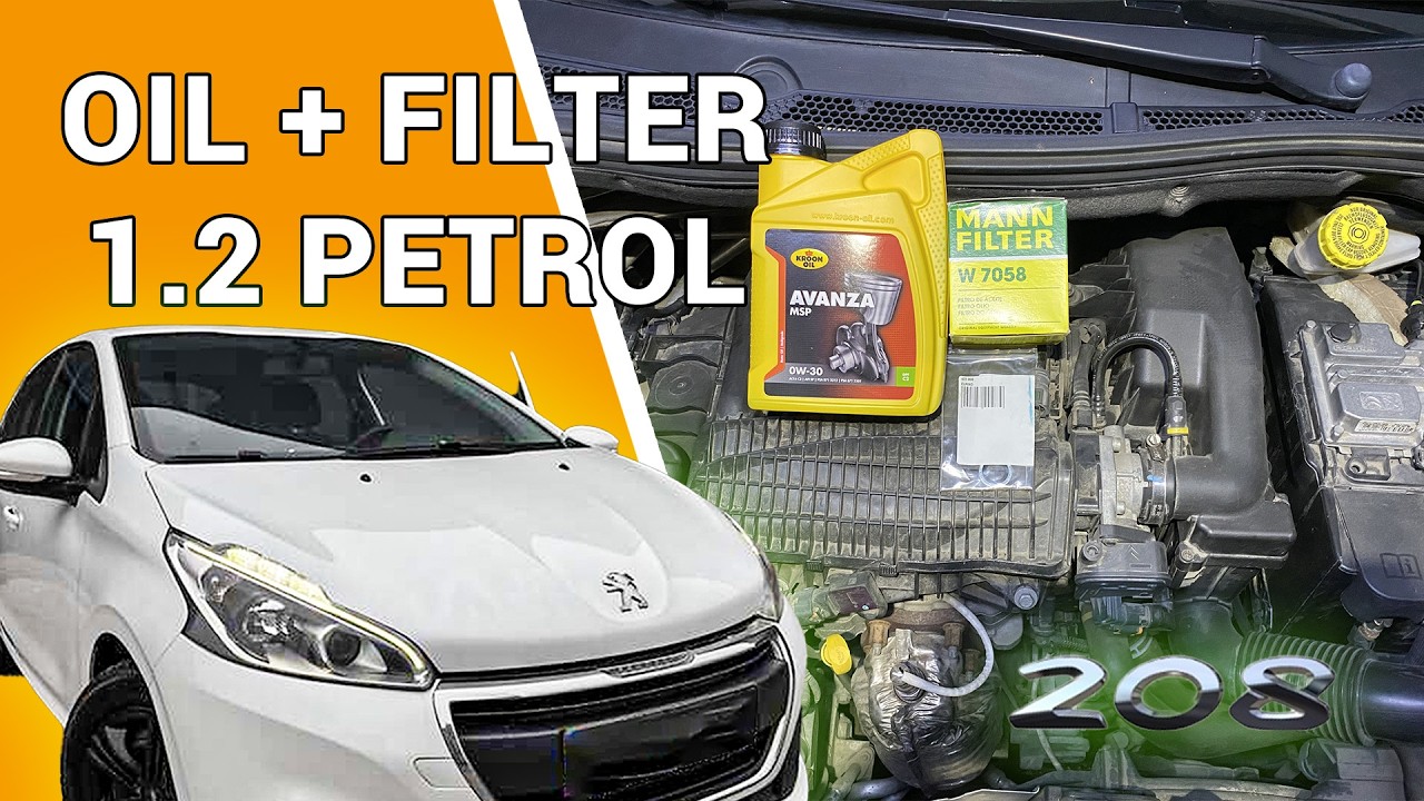 Peugeot 208 1.2 Change the Oil and the Filter Service Maintenance