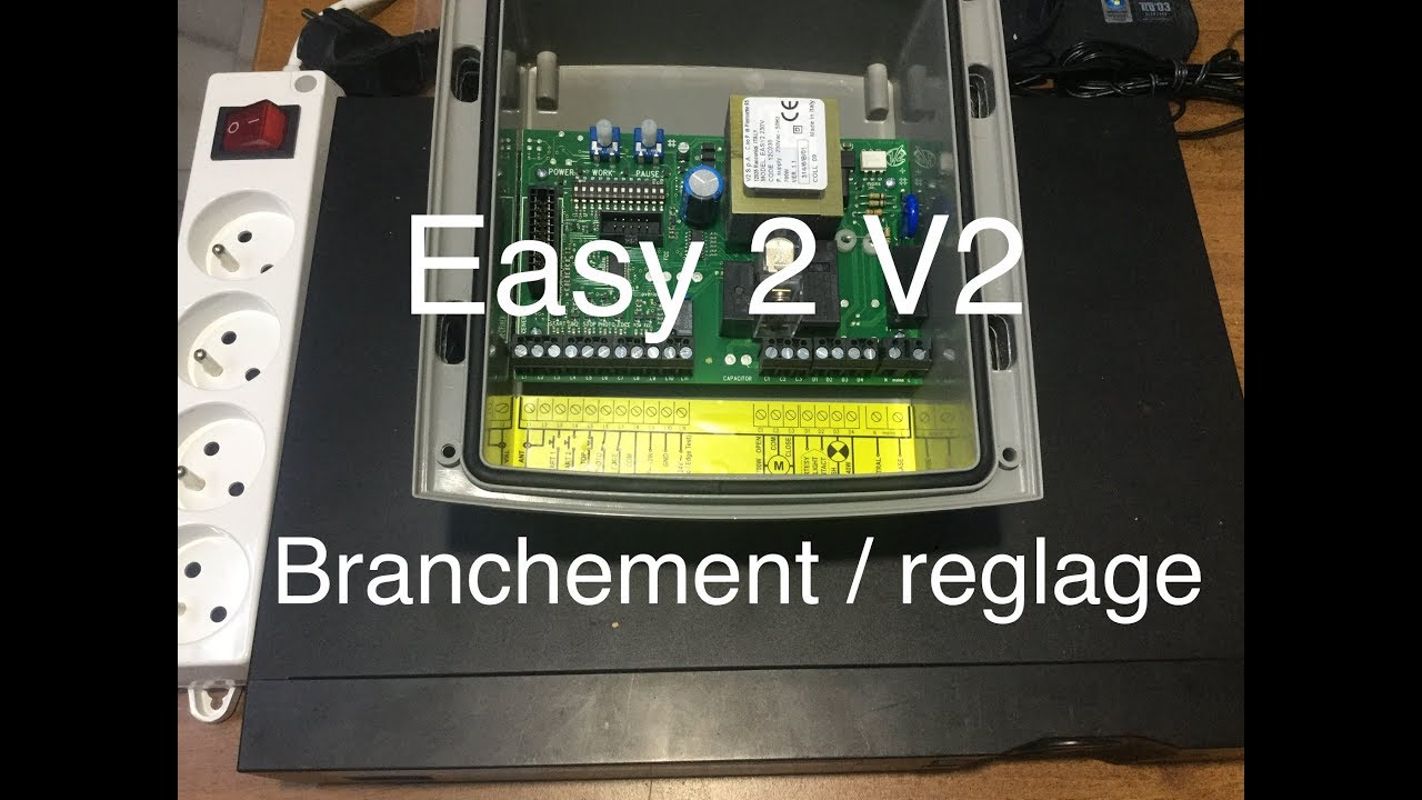 Kit automatisme V 2 , Easy 2 pour rideau , branchement et reglage