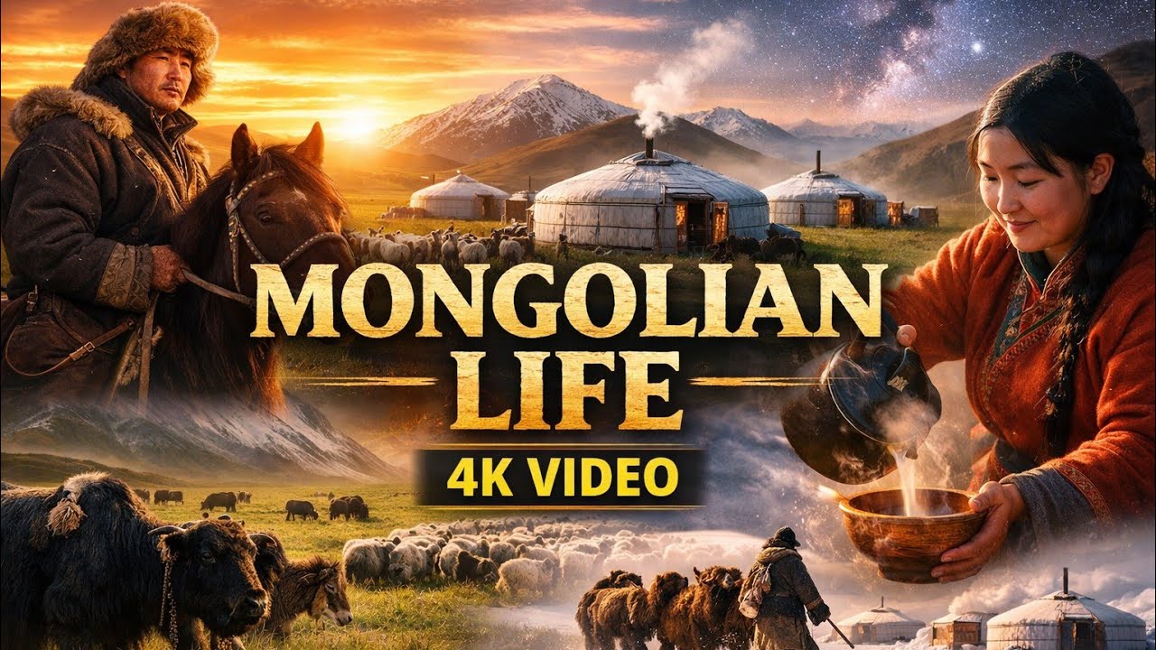 #1 Living in Mongolia 4K | How Nomads Survive −40°C Winter