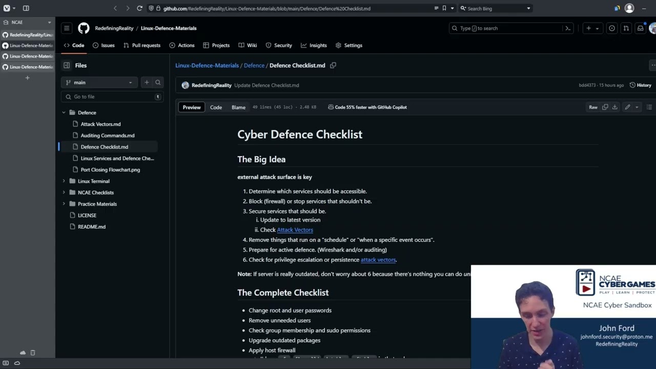 23 - The Defense Checklist - Overview and Resources
