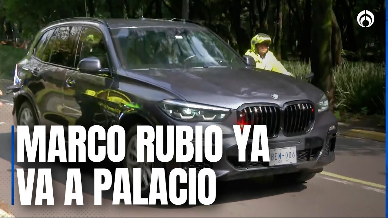 15 camionetas blindadas y Guardia Nacional: así va Marco Rubio a ver a Sheinbaum