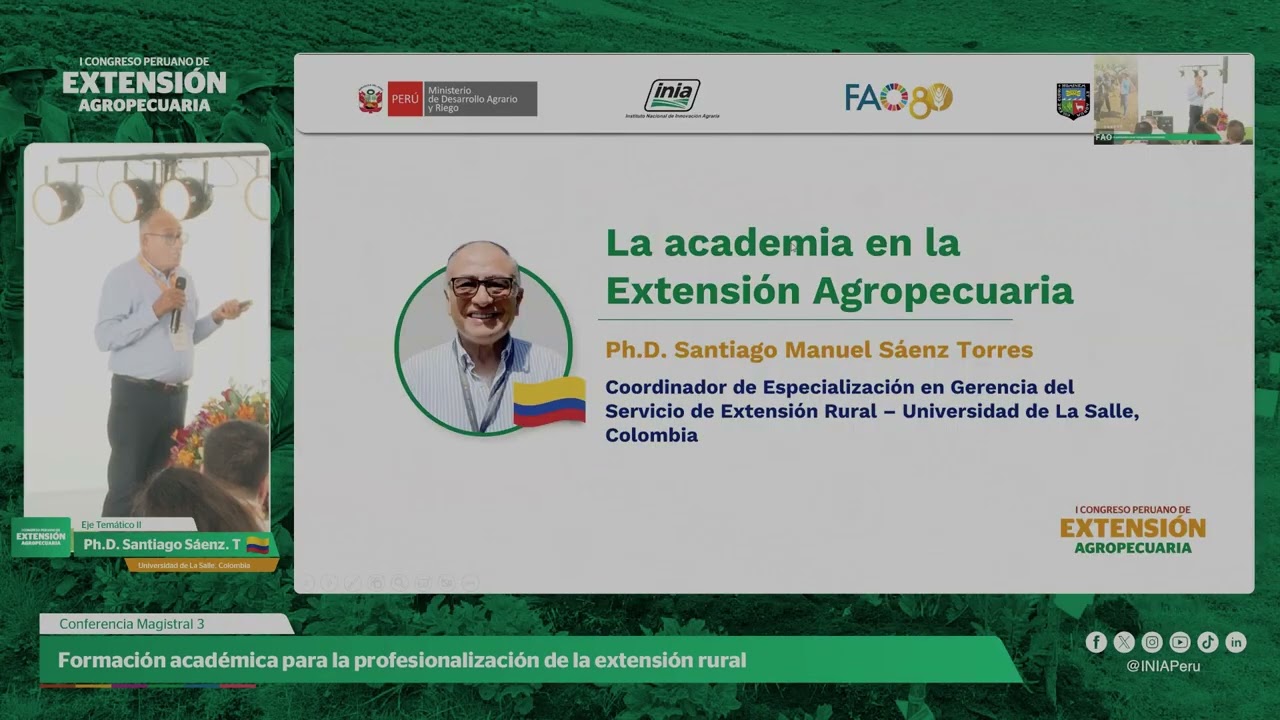 Conferencia magistral 3: Formación Académica para la Profesionalización de la Extensión Rural
