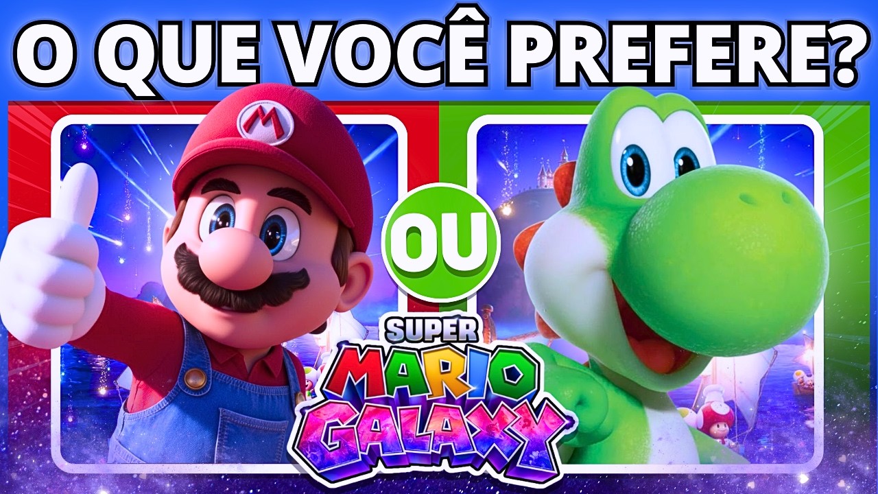 🔄 O QUE VOCÊ PREFERE? | Edição: Super Mario Galaxy 🍄🌌🌟 | Jogo das Escolhas |  #quiz #buuquiz #mario