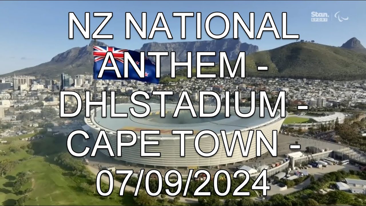 New Zealand National Anthem - DHL Stadium, Cape Town - Springboks vs All Blacks - 07 September 2024