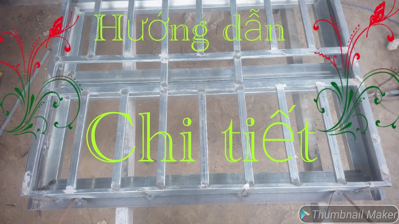 Cách làm cửa sổ 2 cánh, cửa hai cánh, how to make iron windows, Tho co khi